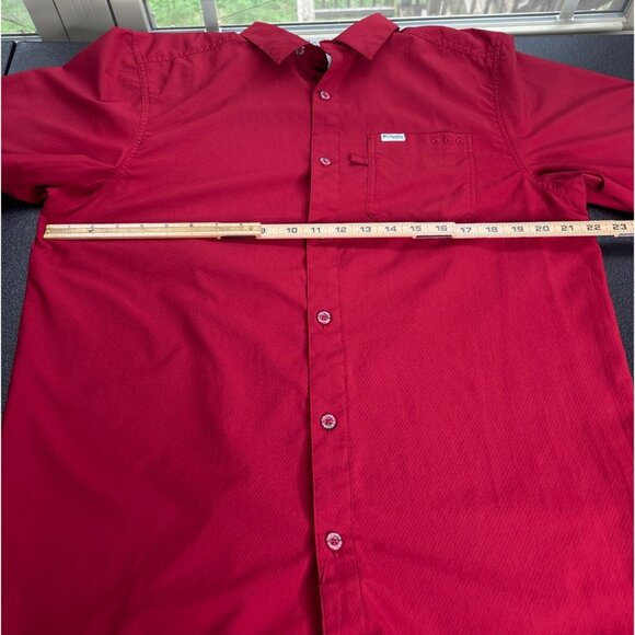 Columbia Men's Beet Red PFG Slack Tide Camp Shirt M - Picture 7 of 9